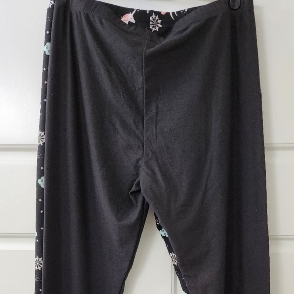 ! Lot of 2 NWT Unicorn & Basic Black Pull on Leggings Girls Size Large ! - Picture 2 of 2